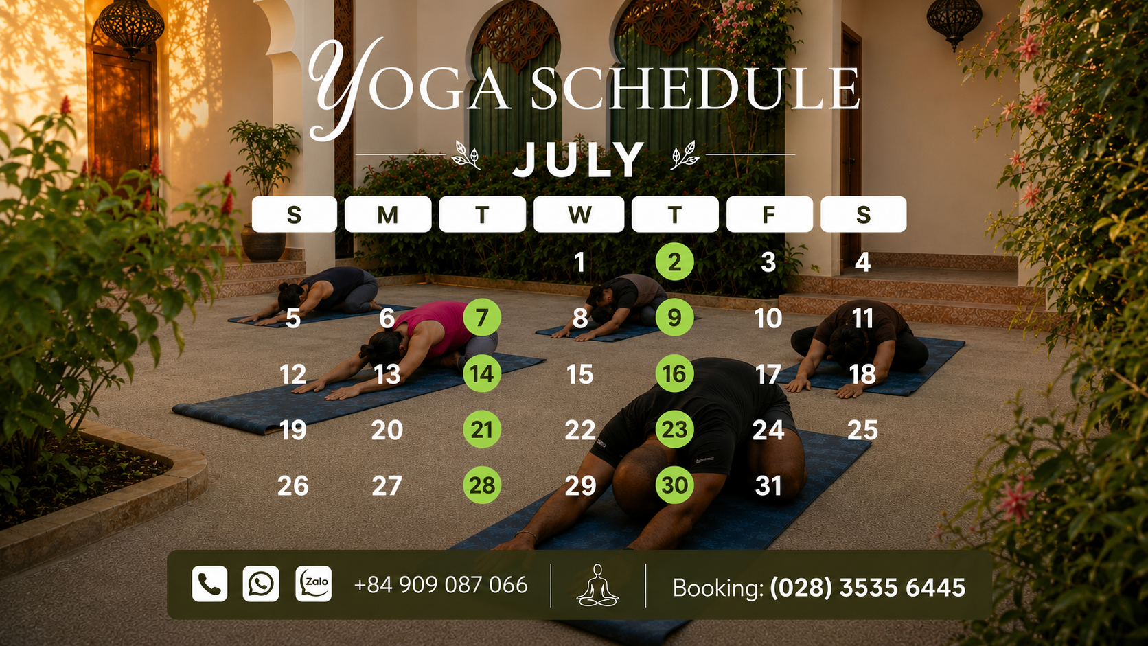 Sunrise Yoga Class at Moc Huong Wellness An Khanh